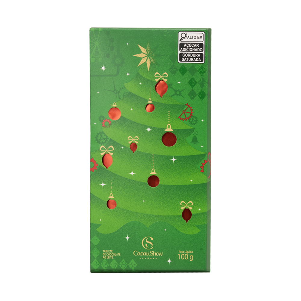 Tablete ao Leite de Natal 100g