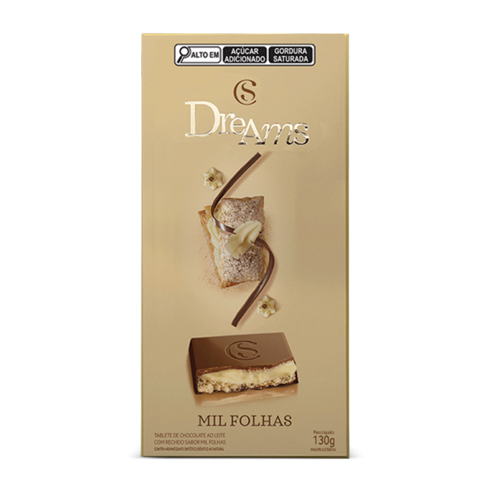 Tablete Dreams Mil-Folhas 130g