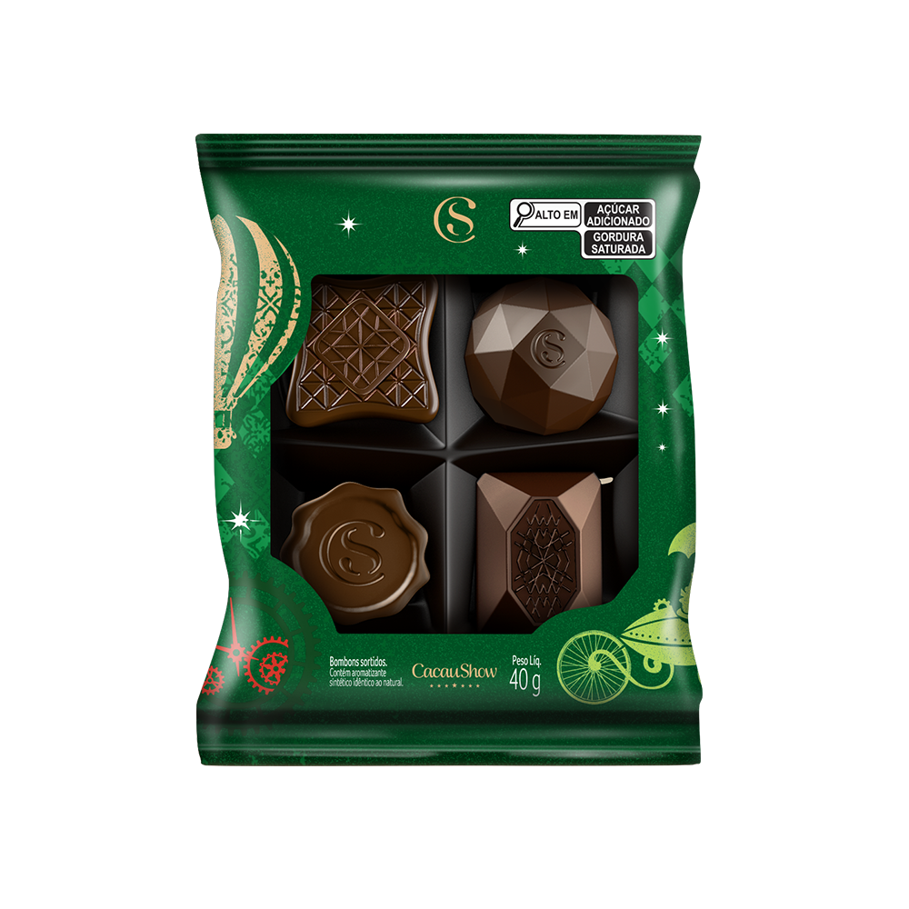 Bombons Cacau Magia Sortidos de Natal 40g