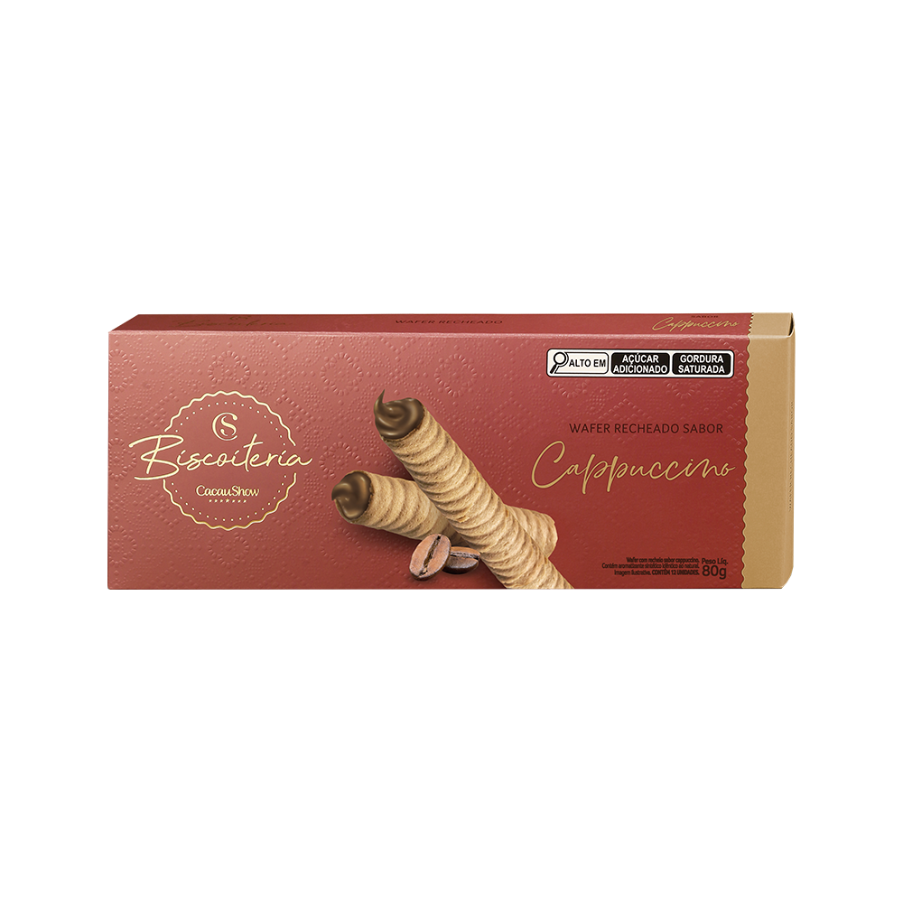 Wafer Biscoiteria Cappuccino 80g