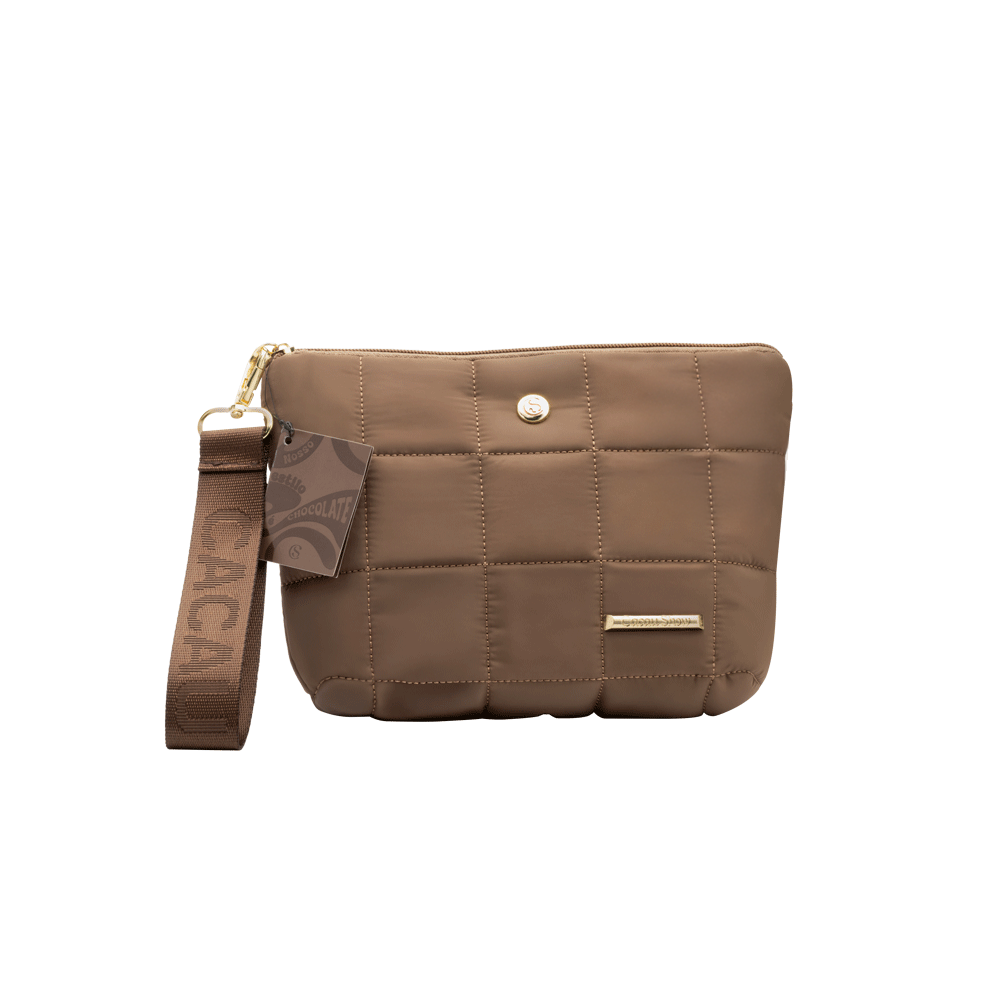Necessaire Puffer Marrom Cacau Show