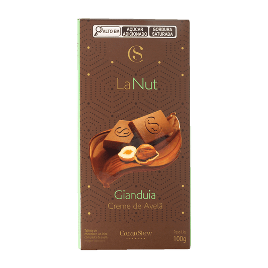 Tablete LaNut de Chocolate ao Leite e Avelã 100g