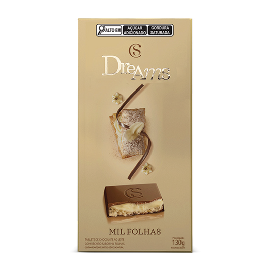 Tablete Dreams Mil-Folhas 130g