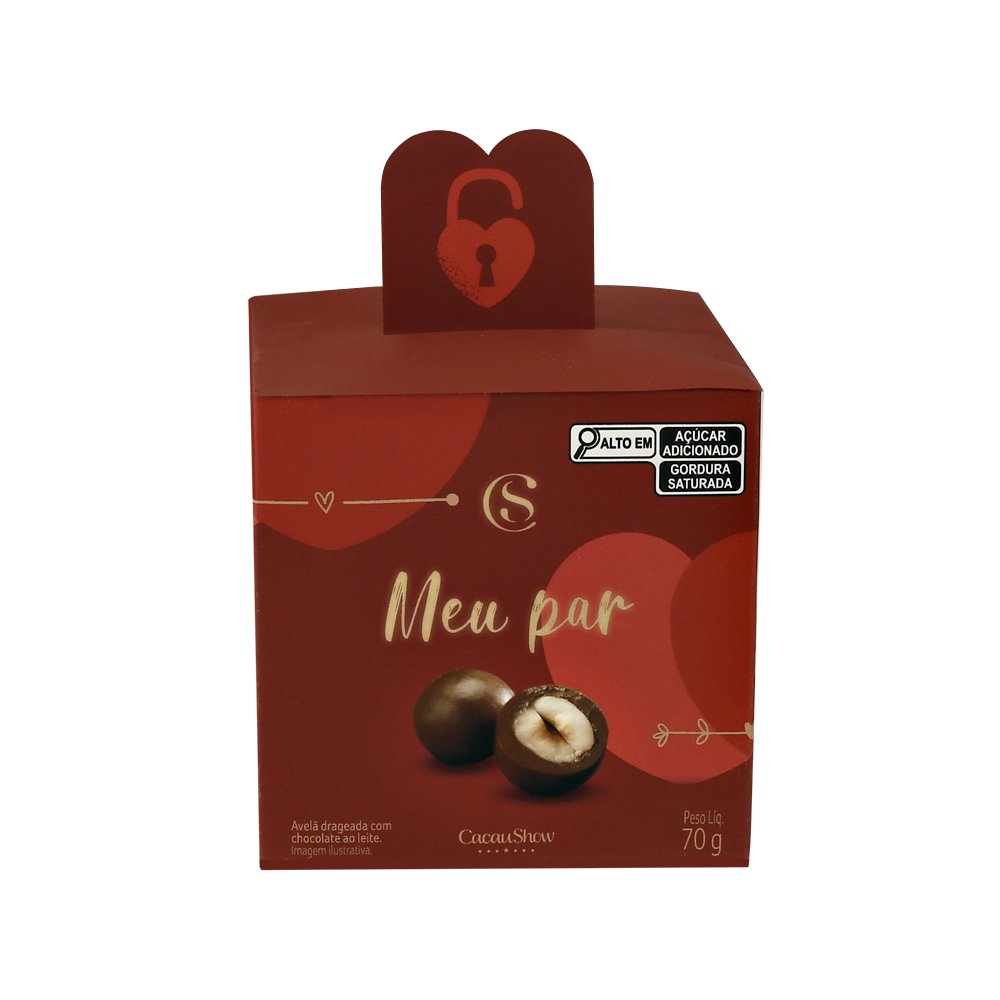 Mini Cubo com Drageados de Avelã 70g