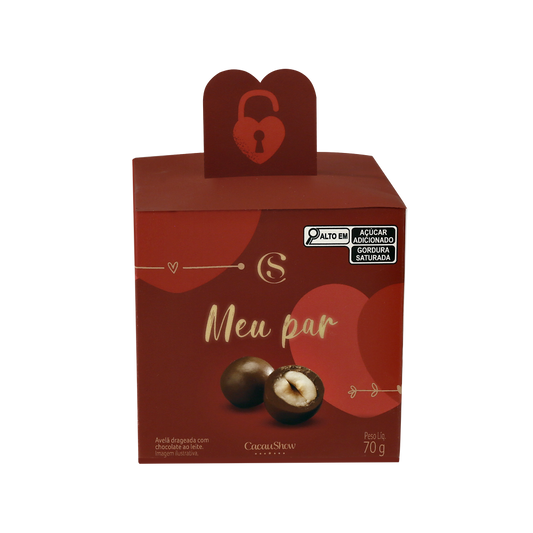 Mini Cubo com Drageados de Avelã 70g