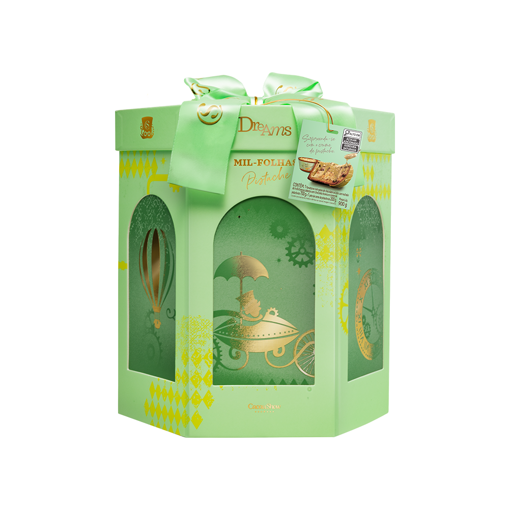 Panetone Dreams Mil-Folhas Pistache 900g