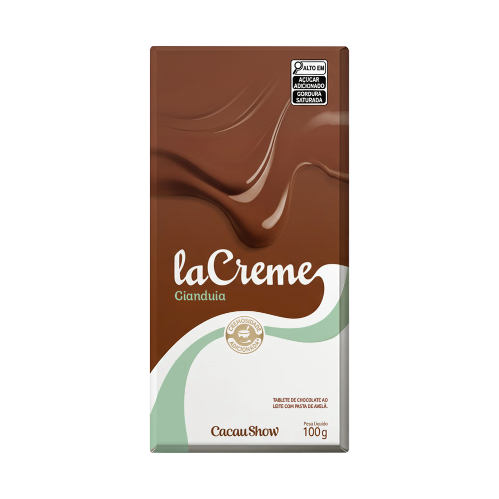 Tablete laCreme de Chocolate ao Leite e Avelã 100g