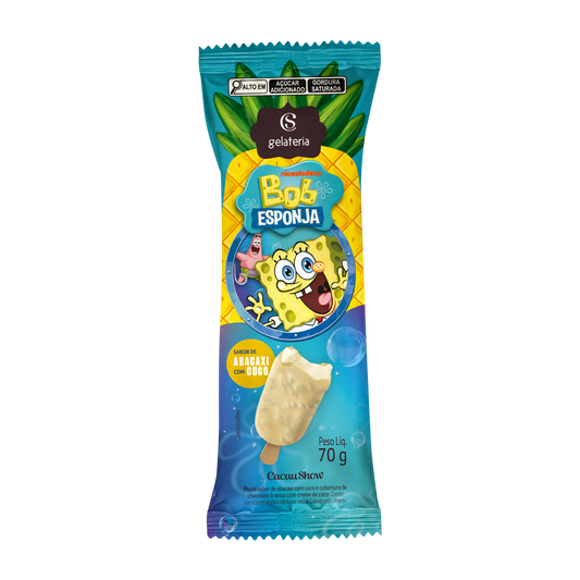 Sorvete Bob Esponja Abacaxi e Coco 70g