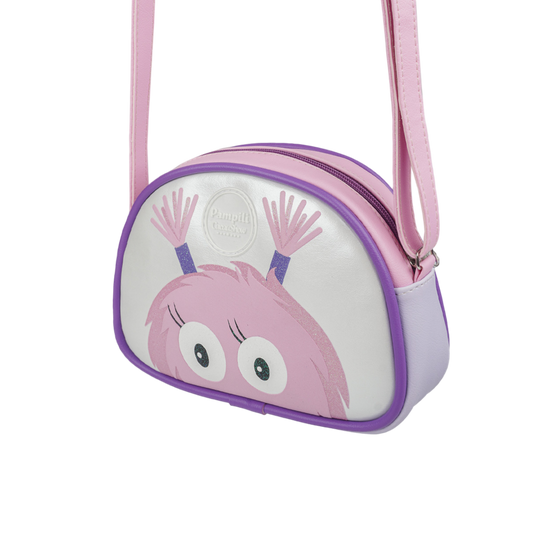 Bolsa Pampili Chocomonstros Claudete Roxa e Rosa