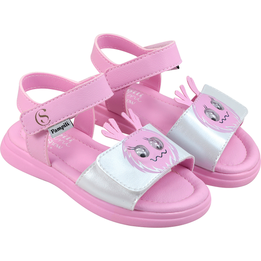 Sandália Infantil Pampili Chocomonstros Claudete Rosa