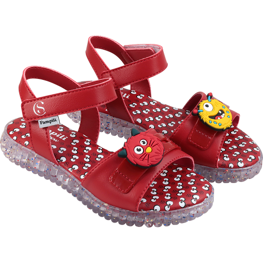 Sandália Infantil Pampili Chocomonstros Vermelha