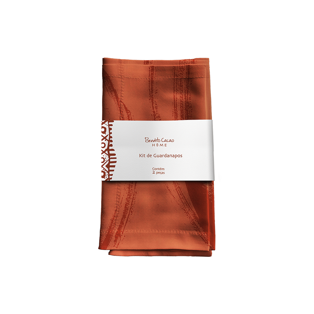 Kit 2 Guardanapos Terracota Bendito Cacao