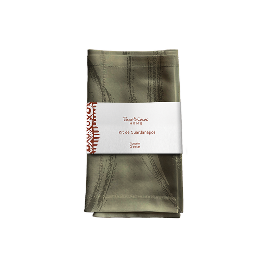 Kit 2 Guardanapos Verde Bendito Cacao